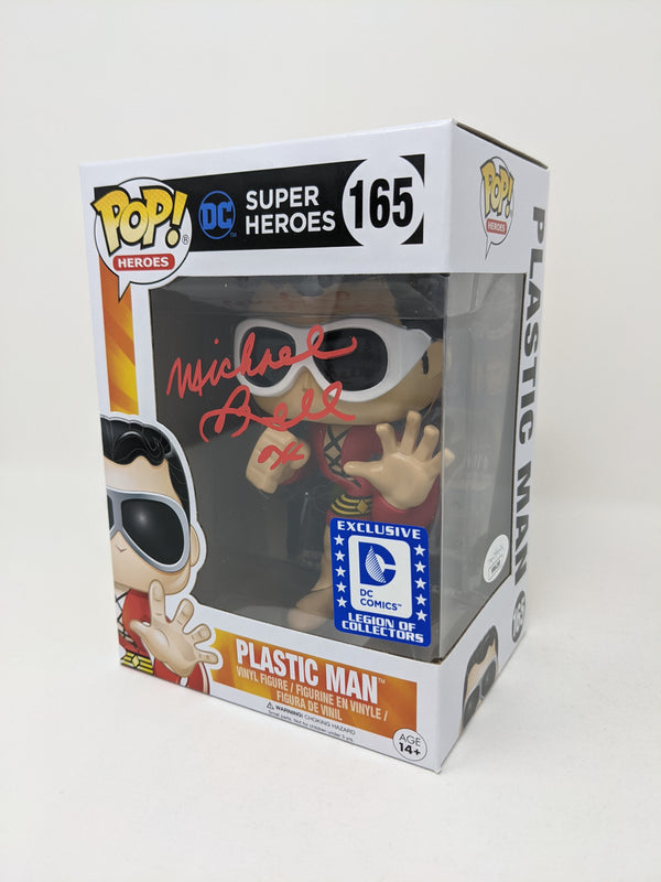 Michael Bell DC Superheroes Plastic Man #165 Signed Funko Pop JSA Certified  Auto
