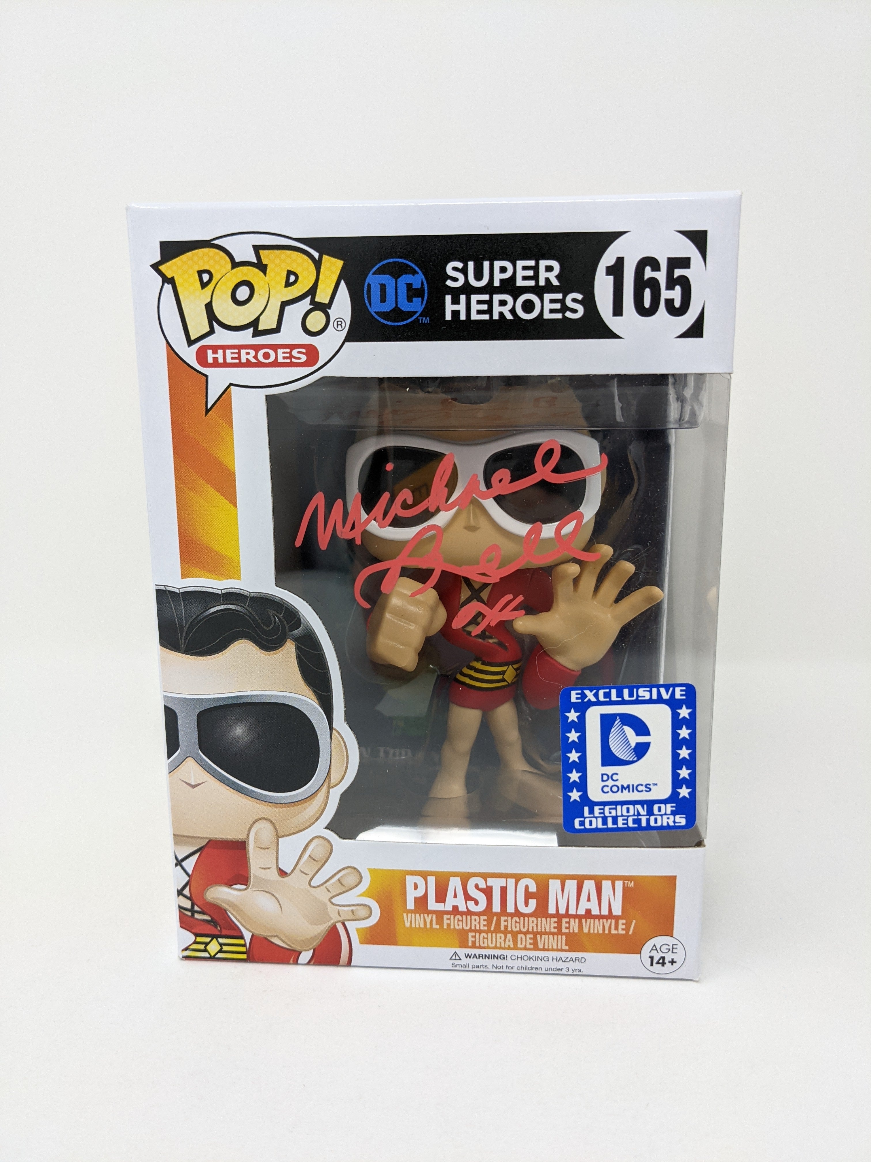 Michael Bell DC Superheroes Plastic Man #165 Signed JSA Funko Pop Auto