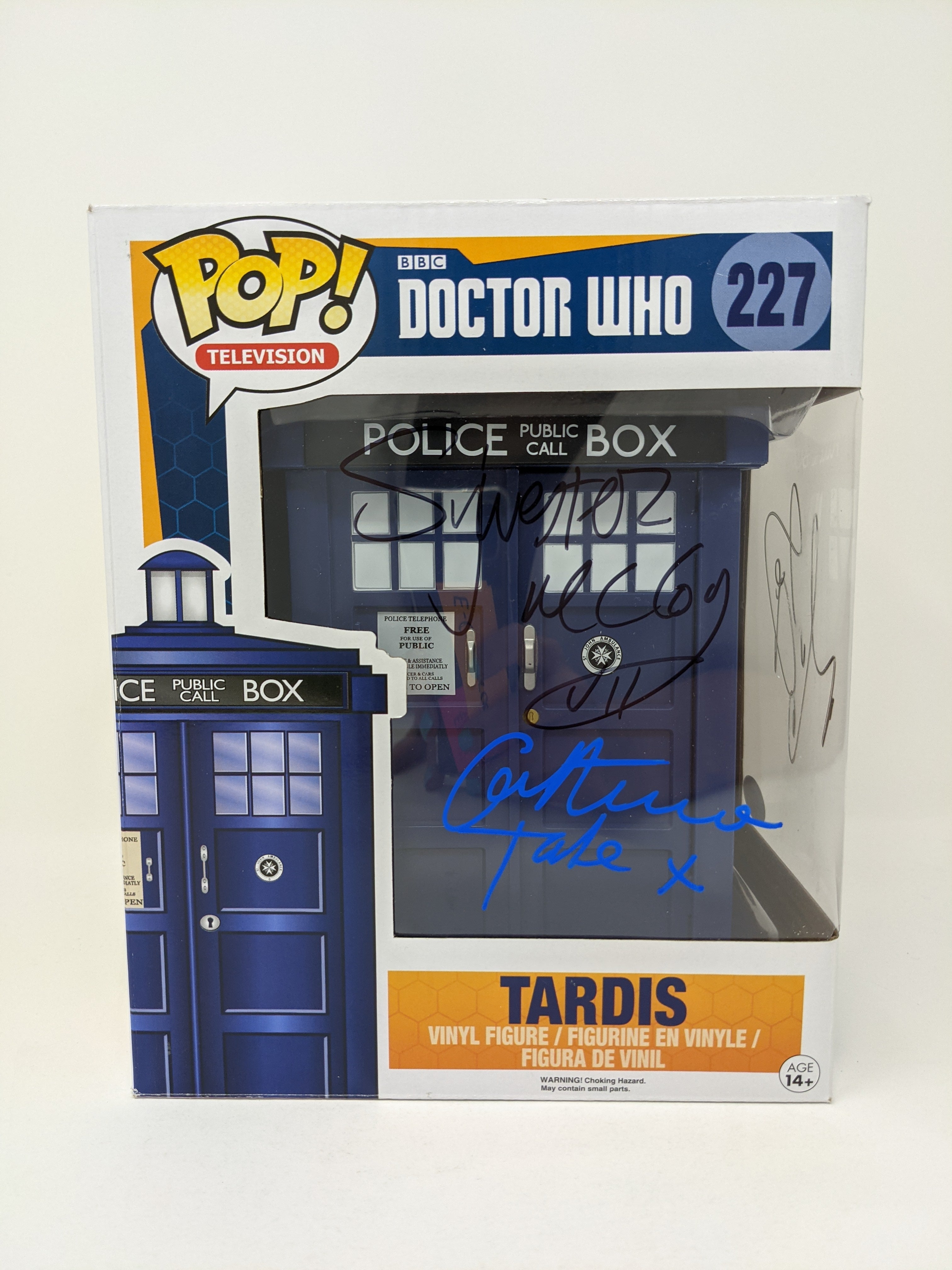 Doctor Who Tardis #227 Signed Funko Pop! McCoy Smith Tate JSA COA Auto
