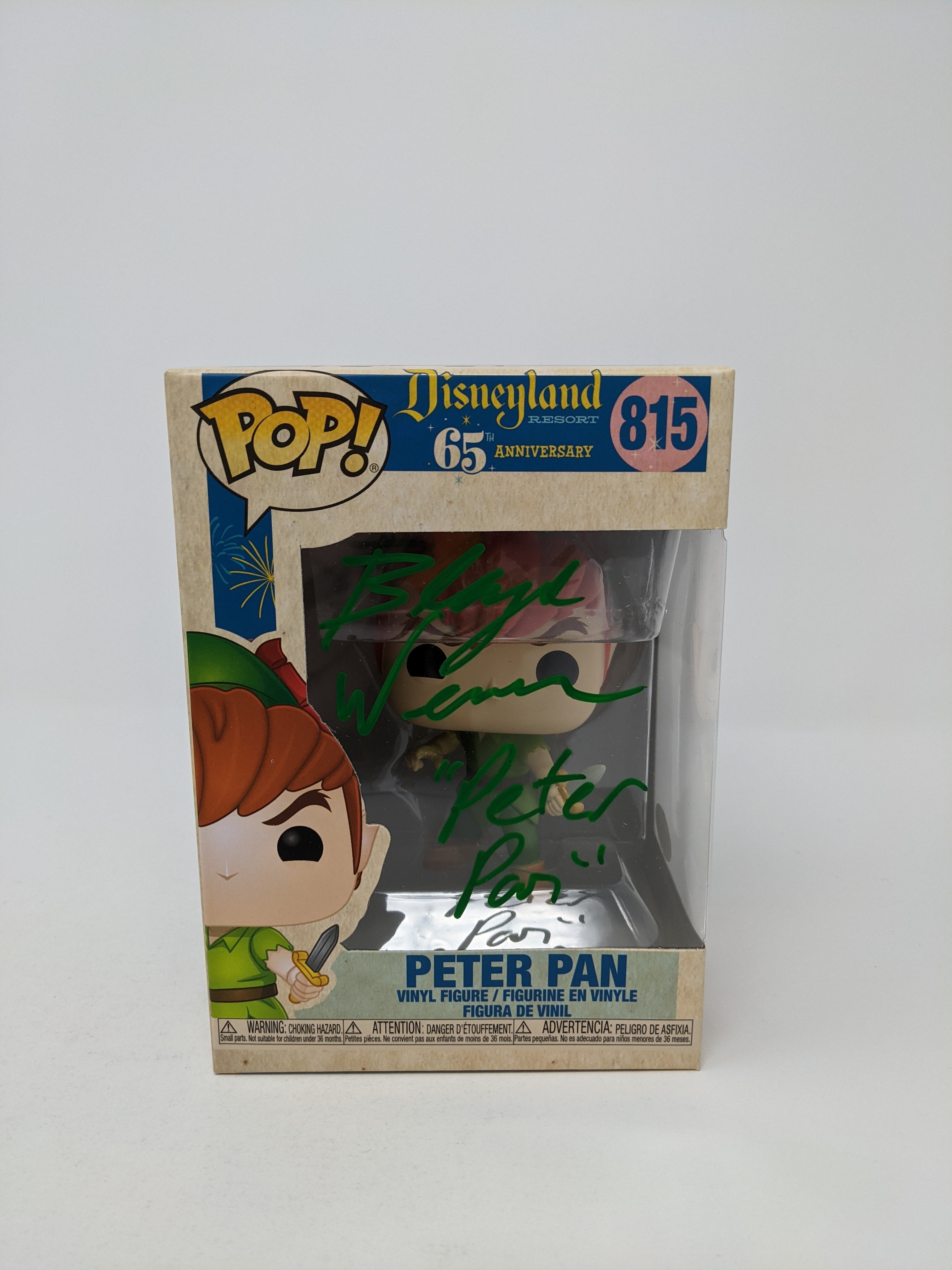 Blayne Weaver Peter Pan #815 Signed Funko Pop JSA Certified Autograph