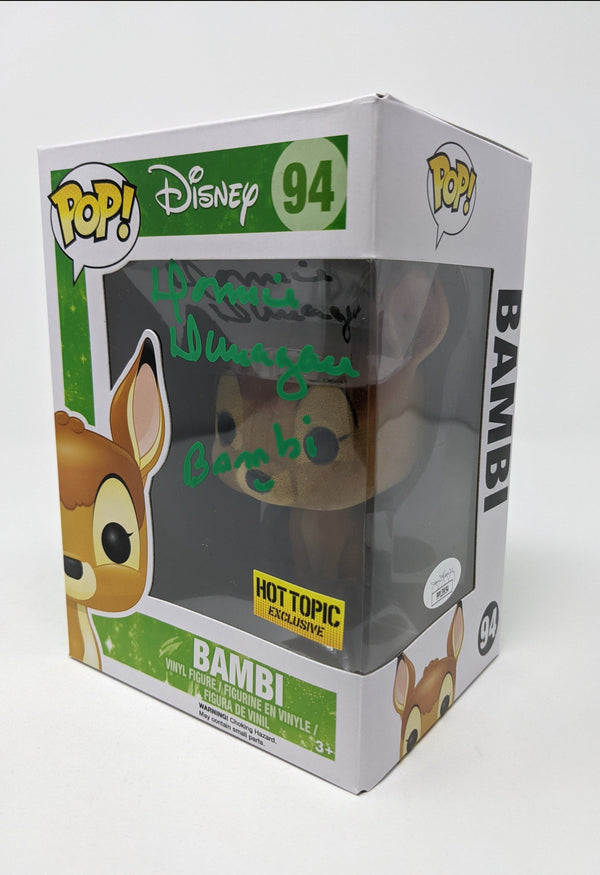Donnie Dunagan Disney Bambi #94 Exclusive Flocked Signed Funko Pop JSA COA Certified Autograph