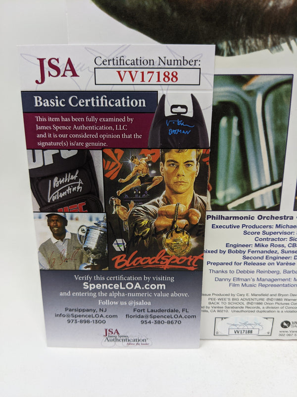 Danny Elfman Pee-Wee's Big Adventure Original Motion Picture Signed Vinyl Record Album JSA COA Certified Autograph