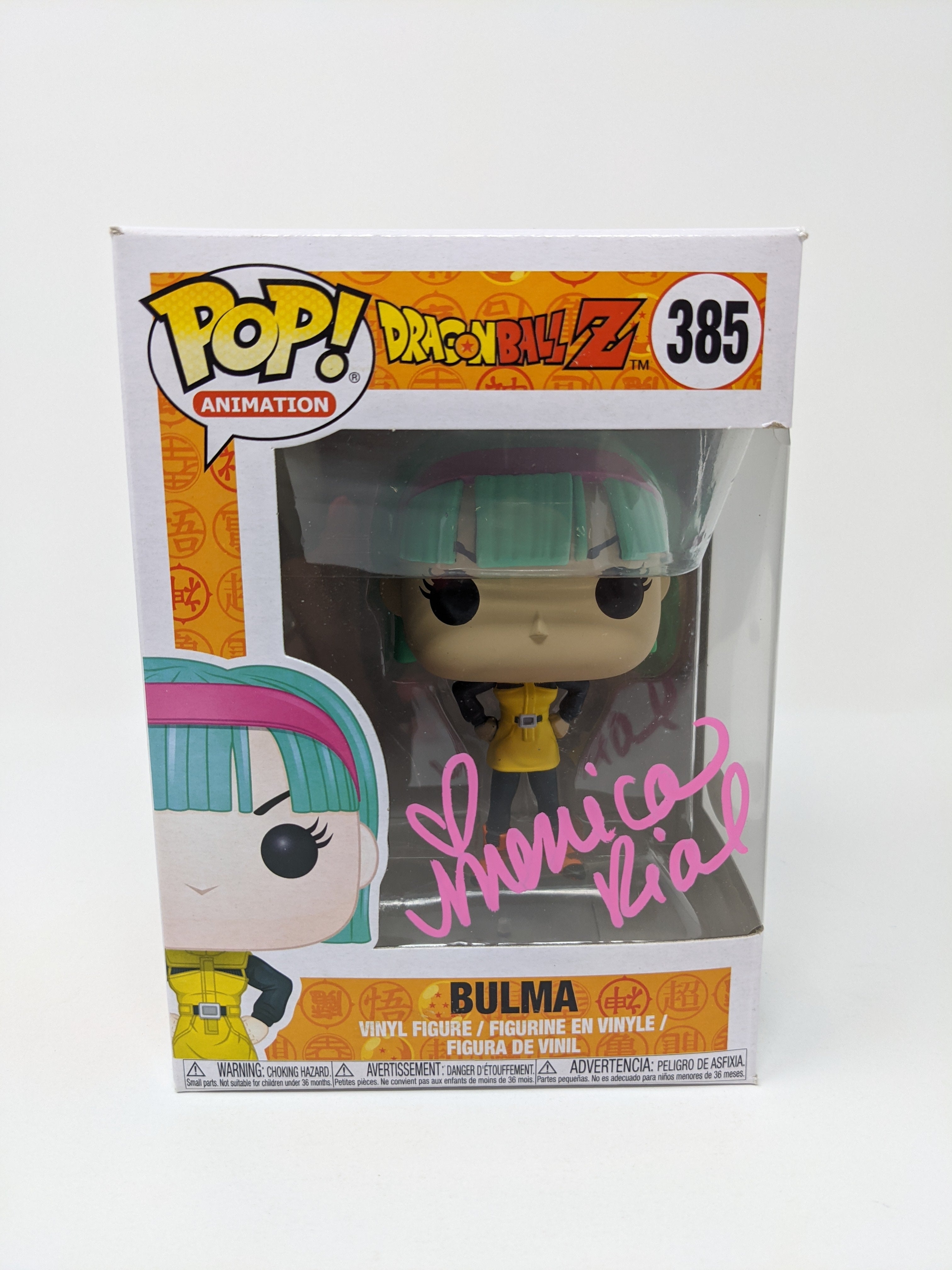 Monica Rial Dragon Ball Z Bulma #385 Signed Funko Pop JSA COA Certified Autograph