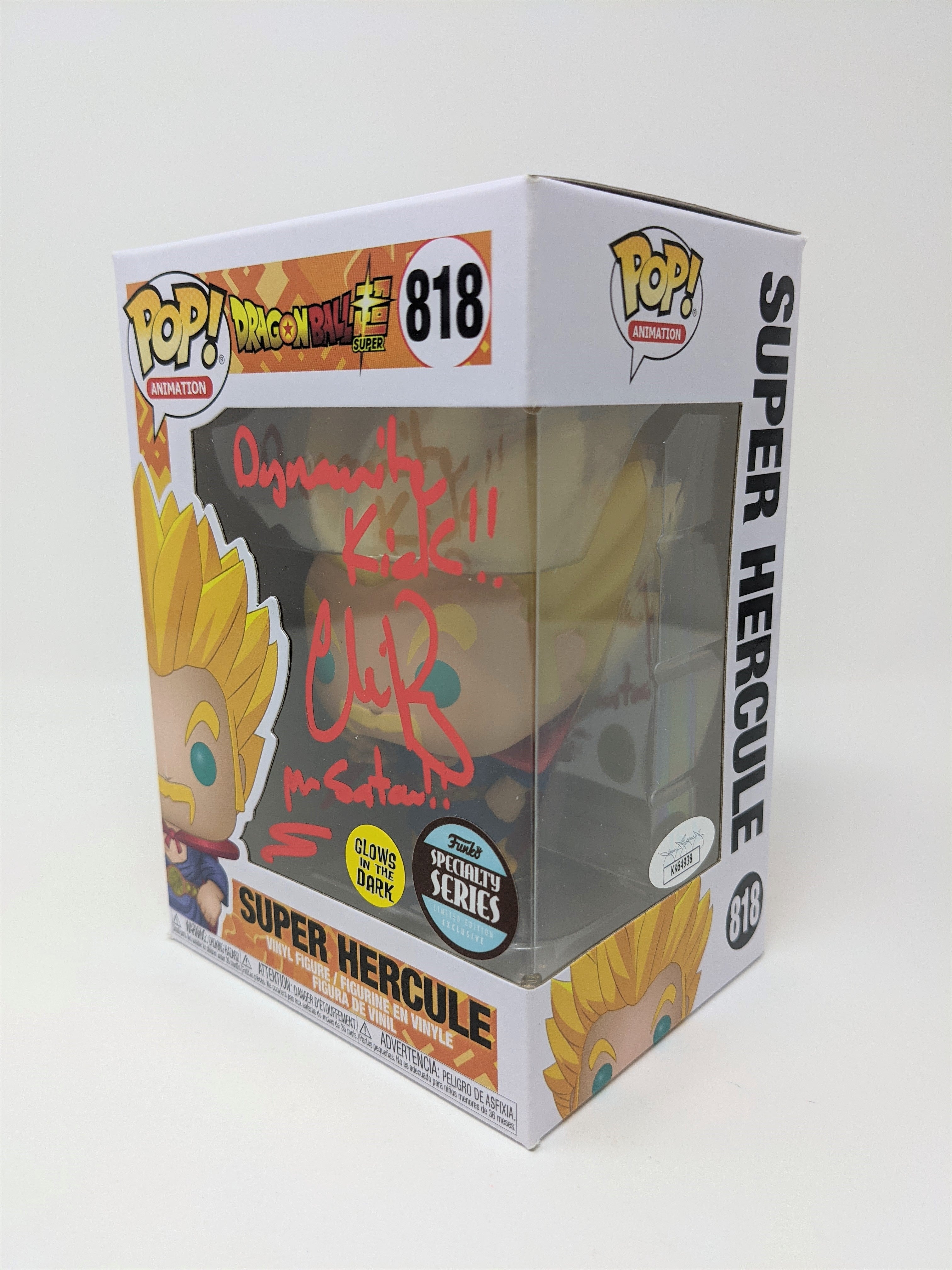 Chris Rager Dragon Ball Super Hercule #818 Exclusive Signed Funko Pop JSA Certified Autograph