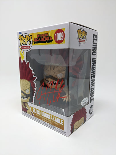 Justin Cook My Hero Academia Eijiro Unbreakable #1009 Signed Funko Pop JSA Certified Autograph