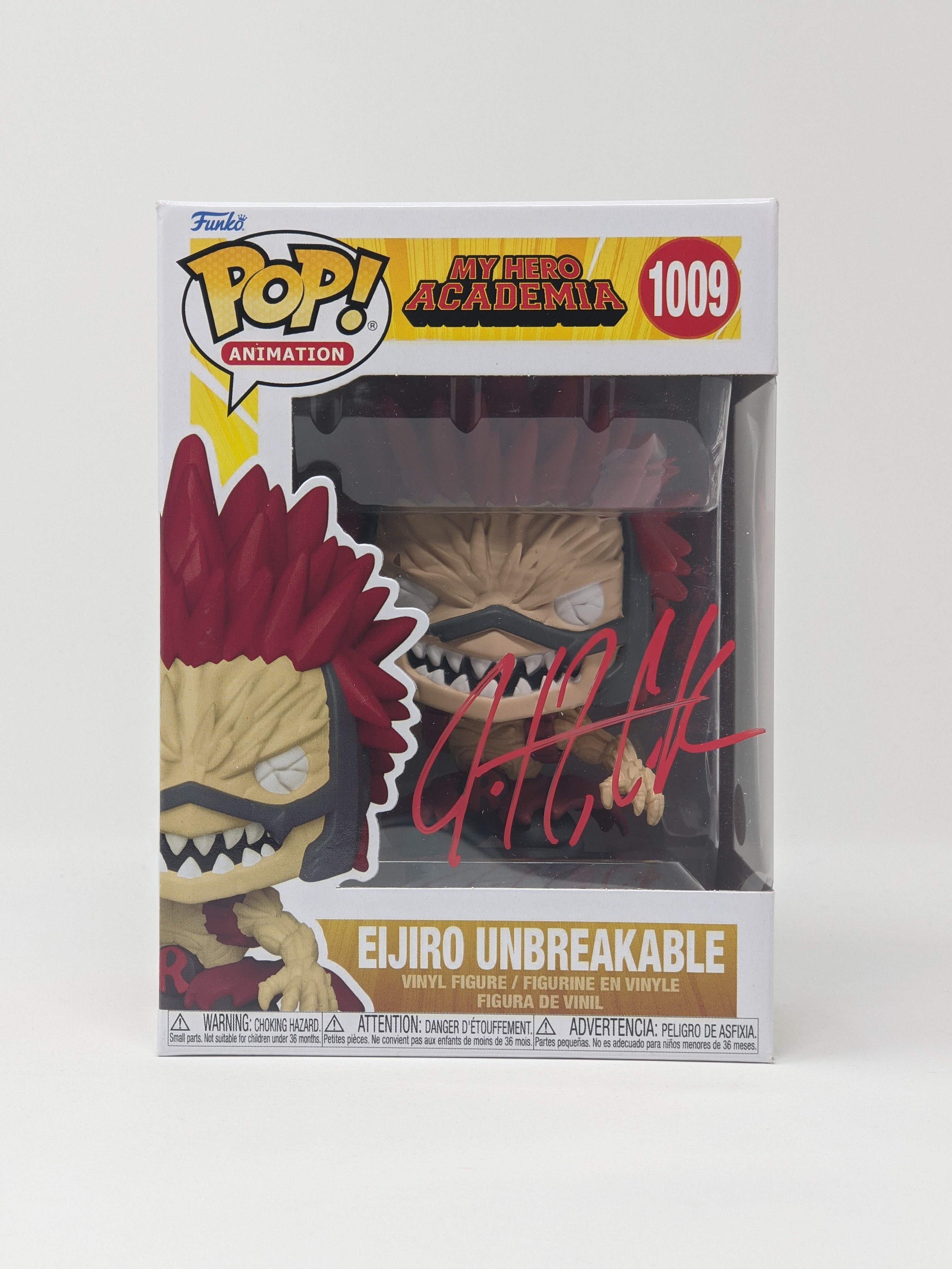 Red Riot Eijiro Unbreakable Funko Pop Signed by Justin outlet Cook