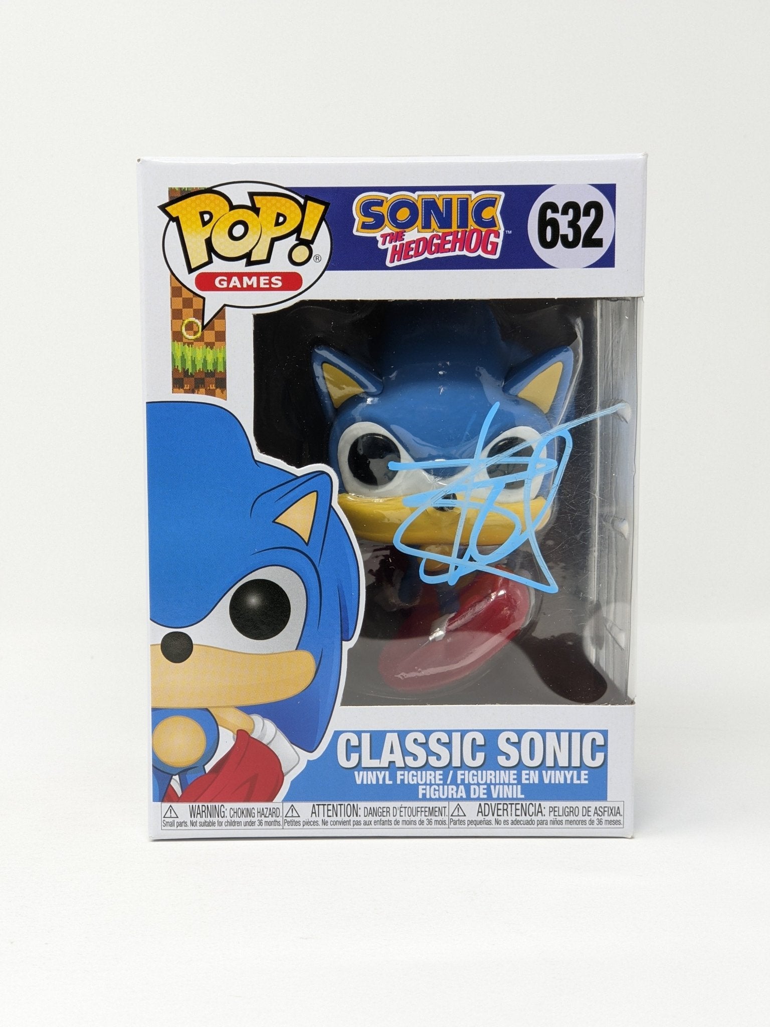 Ben Schwartz Sonic the Hedgehog Classic Sonic #632 Signed Funko Pop JS