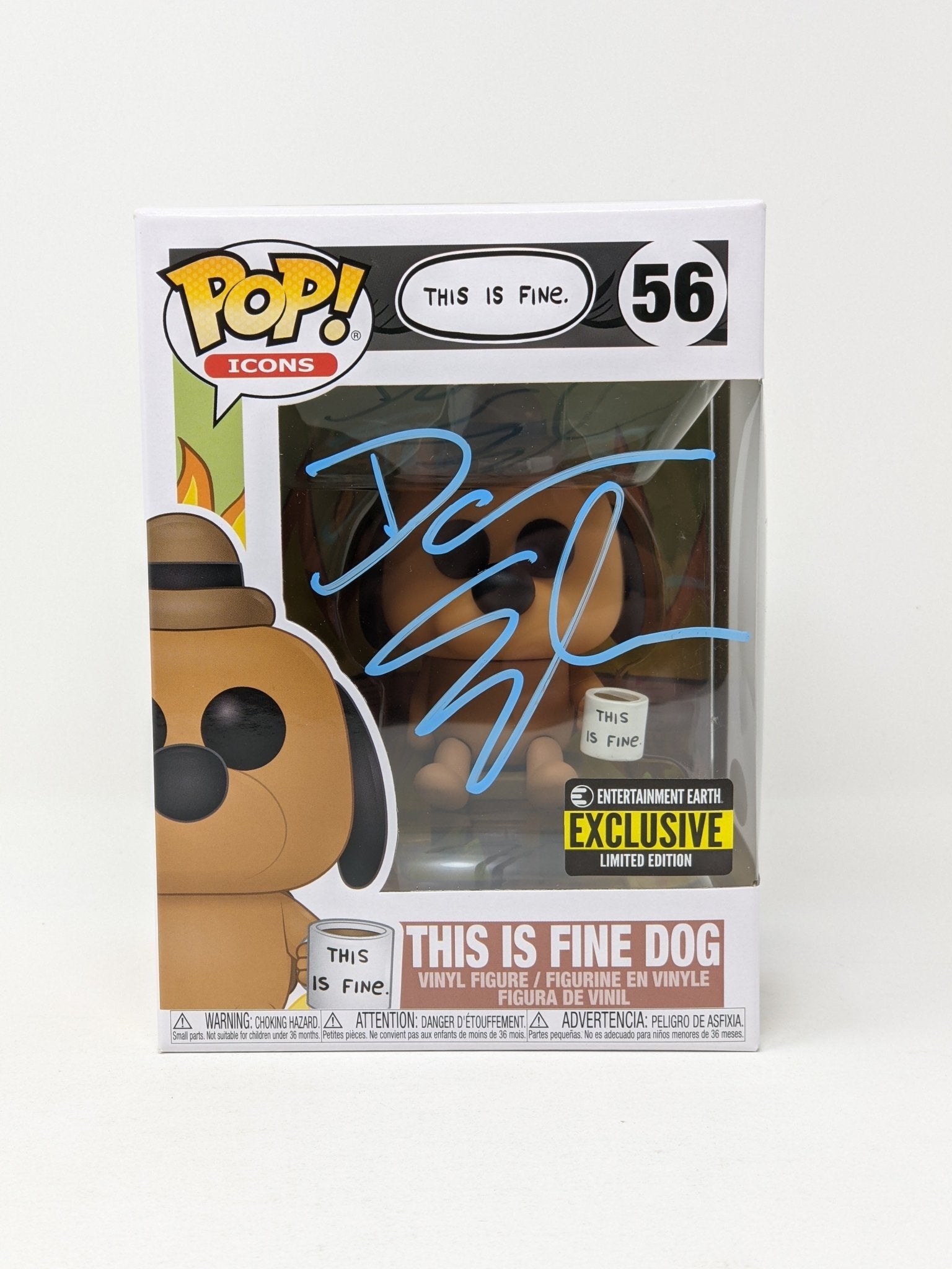 Dana Snyder This Is Fine Dog #56 Exclusive Signed Funko Pop JSA Certif