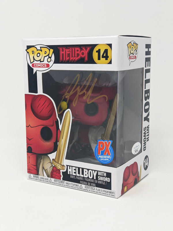 Ron Perlman Hellboy with Sword #14 Exclusive Signed Funko Pop JSA Certified Autograph
