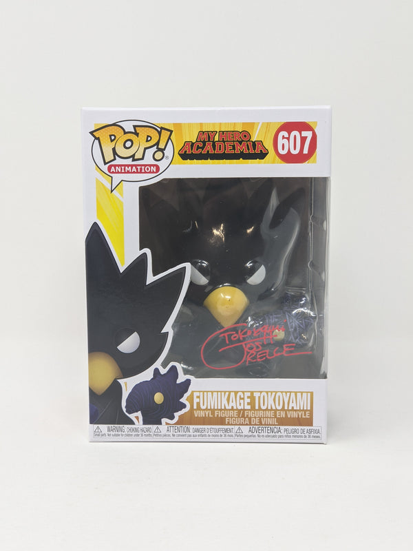 Josh Grelle My Hero Academia Fumikage Tokoyami #607 Signed Funko Pop JSA Certified Autograph