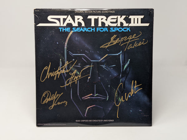 Star Trek III: The Search for Spock Original Motion Picture Signed Koenig Lloyd Takei Shatner Vinyl Record Album JSA COA Certified Autograph
