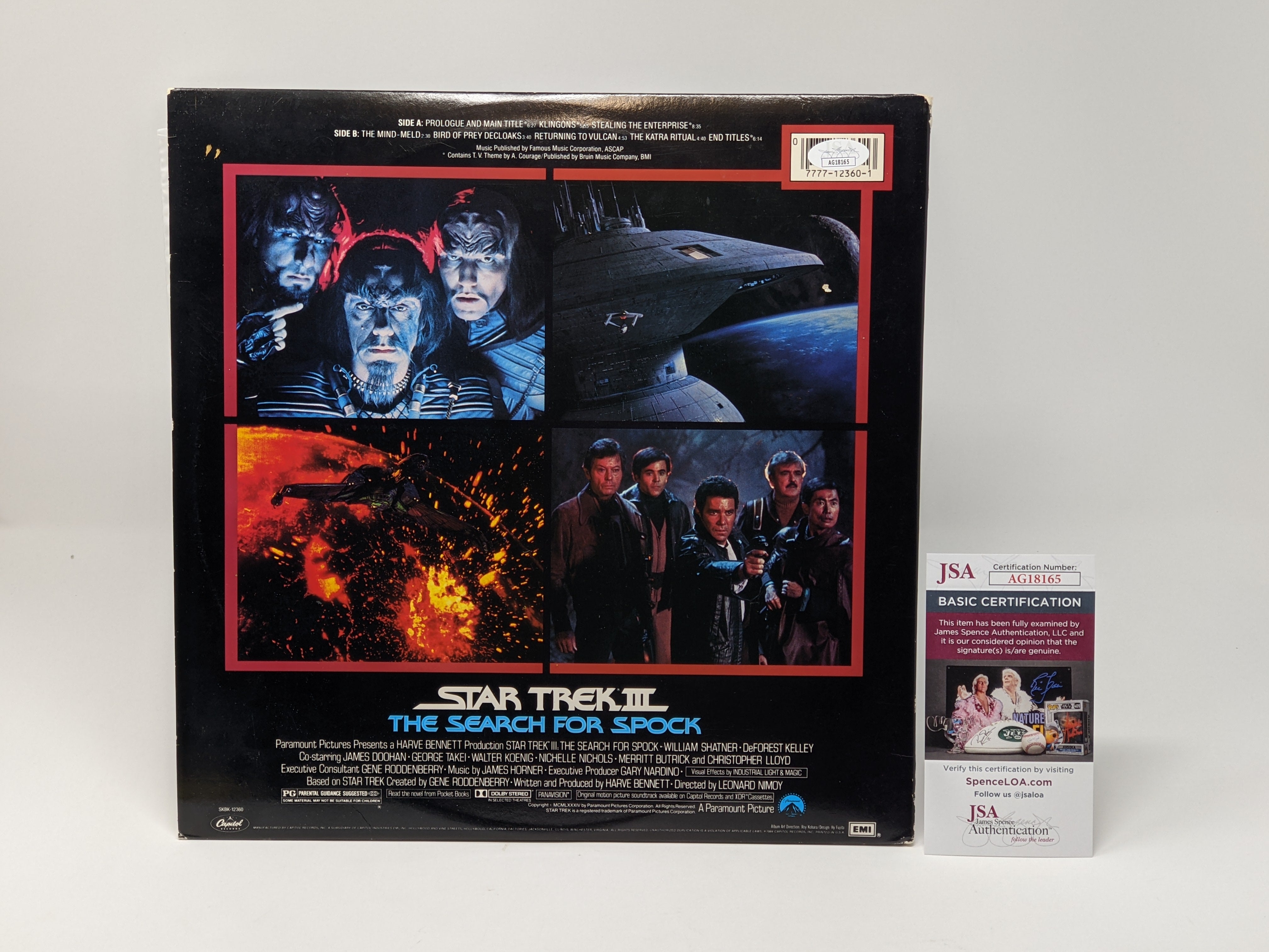 Star Trek III: The Search for Spock Original Motion Picture Signed Koenig Lloyd Takei Shatner Vinyl Record Album JSA COA Certified Autograph