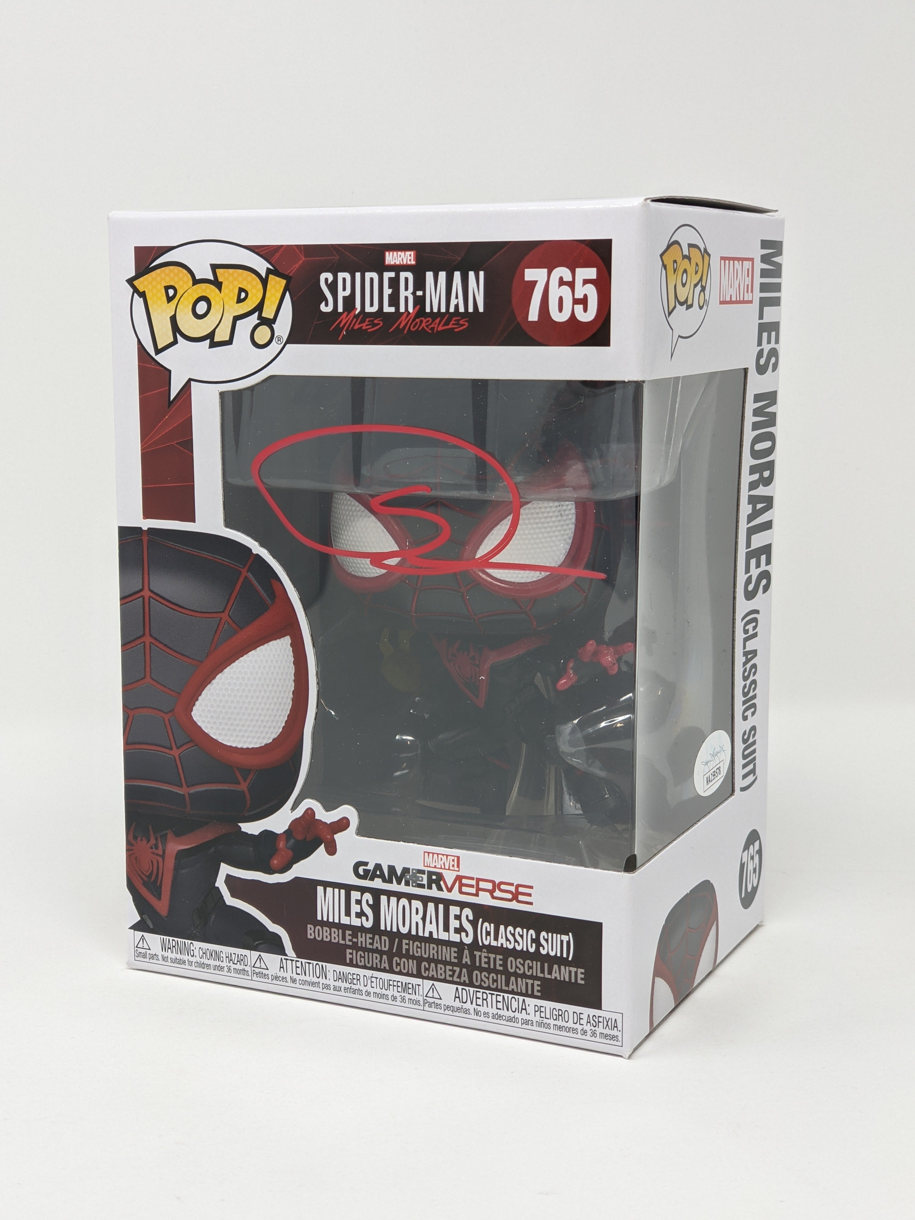 Shameik Moore Spider-Man Miles Morales #765 Signed Funko Pop JSA Certified Autograph