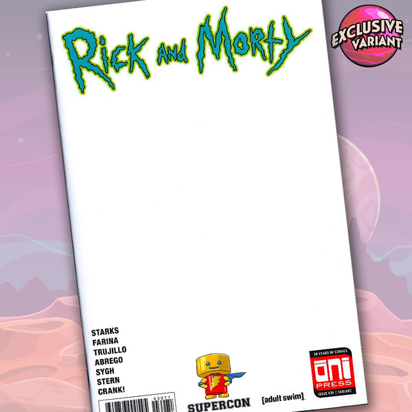 Rick And Morty #39 Supercon Convention Exclusive Blank Sketch Cover GalaxyCon