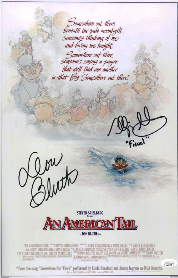 An American Tail Signed Glasser Bluth 11x17 Photo Poster JSA Certified Autograph
