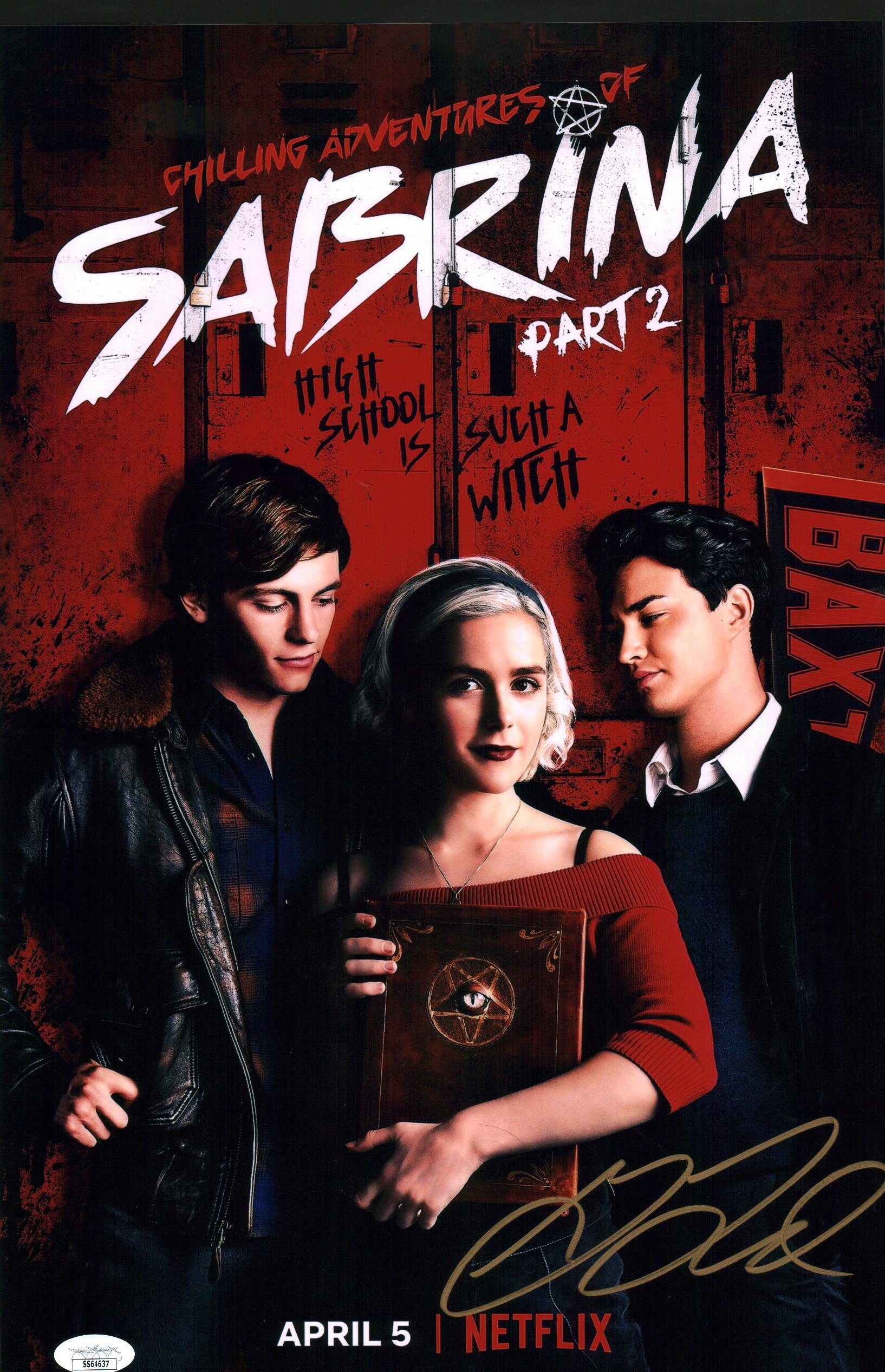 Gavin Leatherwood Chilling Adventures of Sabrina 11x17 Signed Mini Poster JSA Certified Autograph