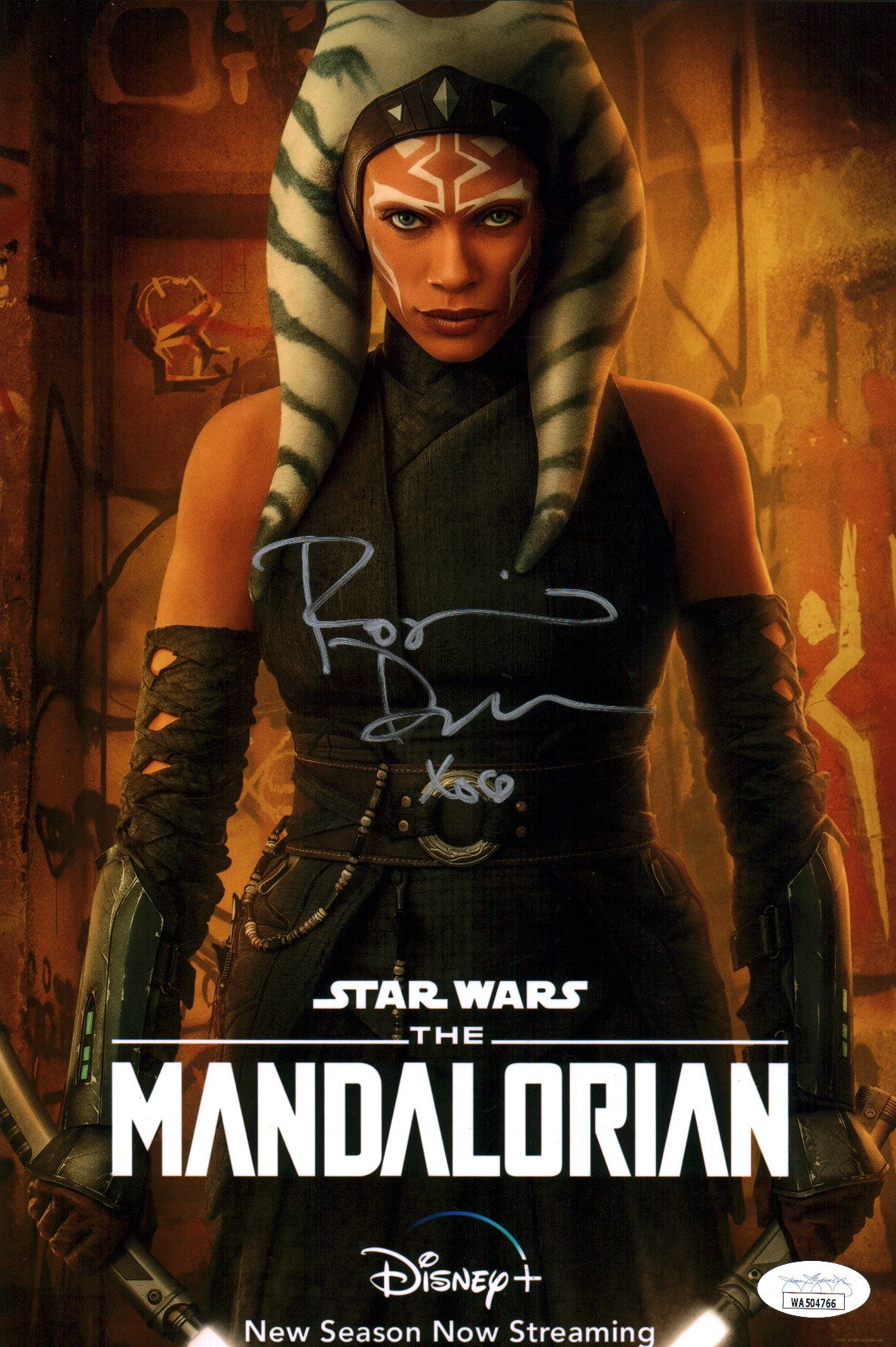Rosario Dawson Star Wars Mandalorian 8x12 Signed Photo JSA Certified Autograph