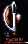 Kane Hodder Friday the 13th 11x17 Photo Poster Signed Autographed JSA COA Certified Auto