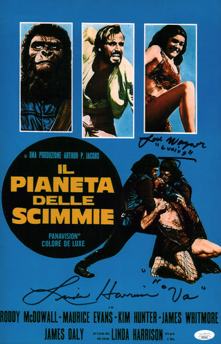 Planet of the Apes 11x17 Photo Poster Signed Autograph Harrison Wagner JSA COA Certified Auto