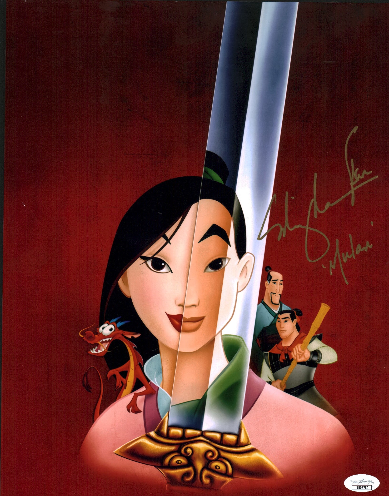 Ming-Na Wen Disney's Mulan 11x14 Signed Photo Poster JSA Certified Autograph