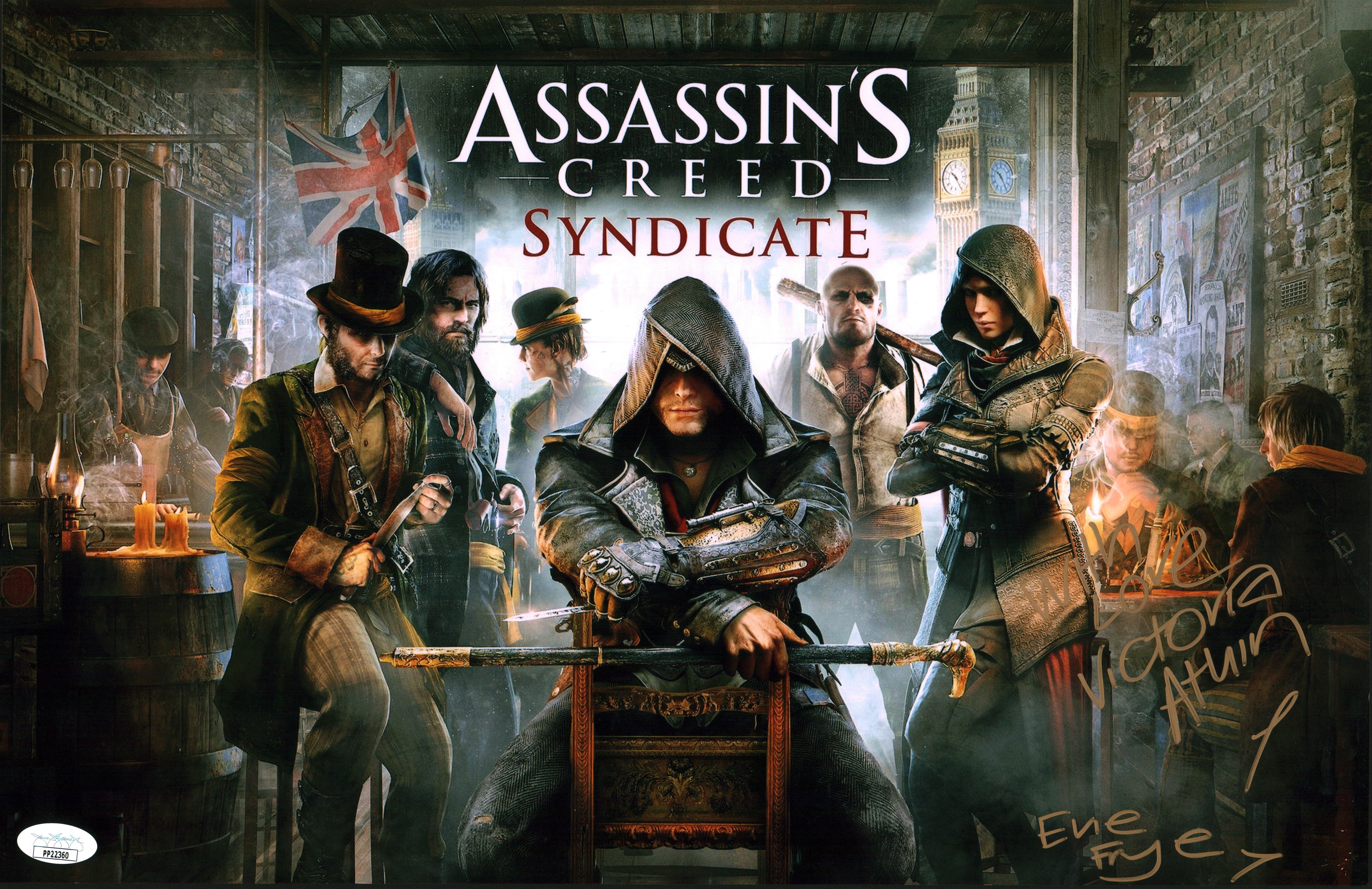 Victoria Atkin Assassin's Creed Syndicate 11x17 Photo Poster Signed Autograph JSA COA Certified Auto
