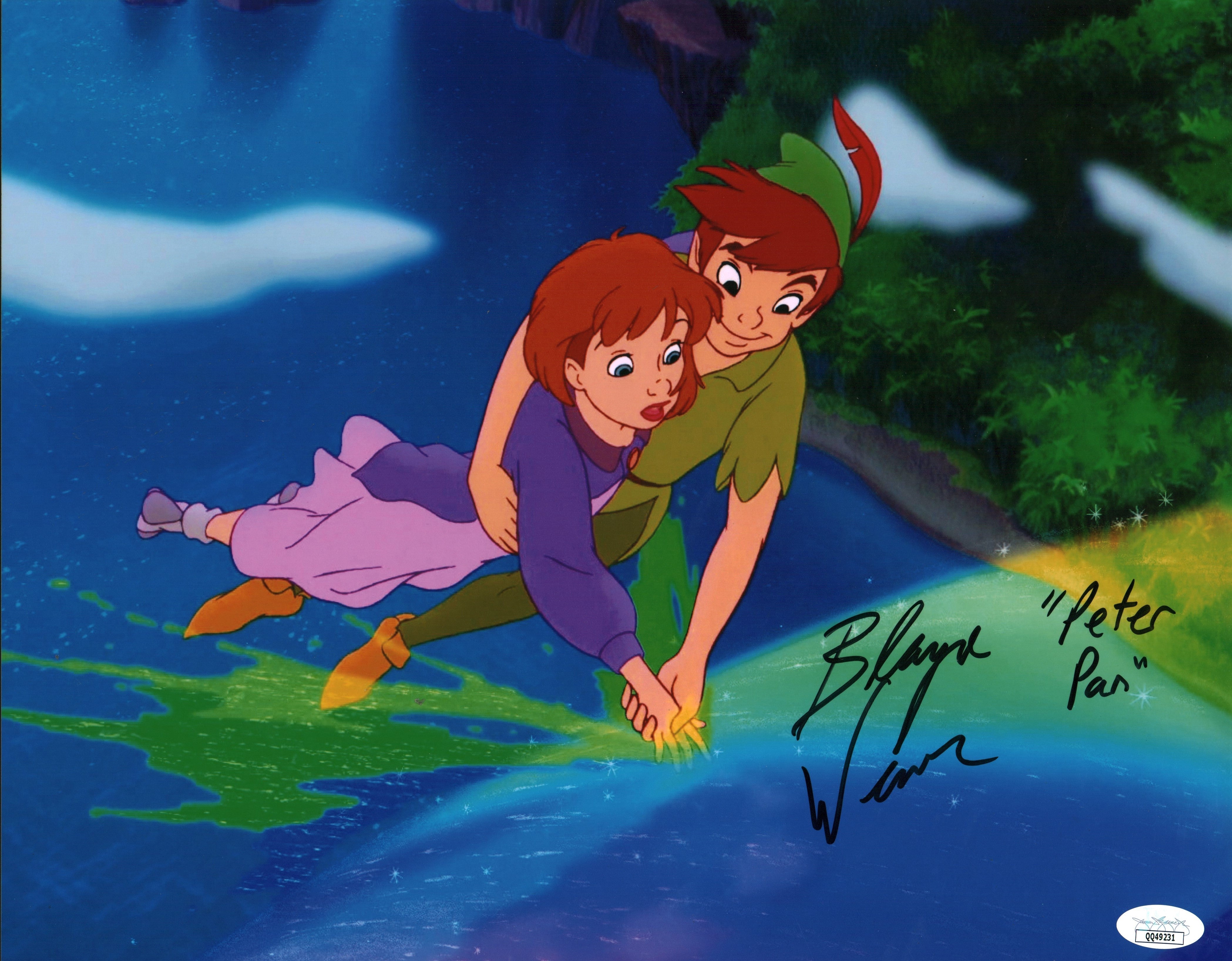 Blayne Weaver Disney Peter Pan 11x14 Signed Photo Poster JSA Certified Autograph
