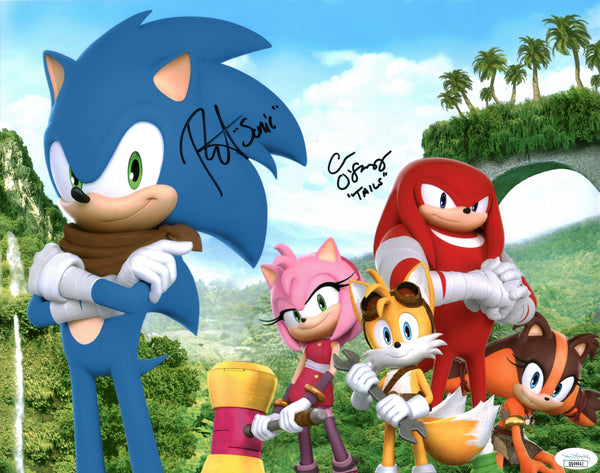 Sonic 11x14 Mini Poster Cast x2 Signed Smith O'Shaughnessey JSA Certified Autograph