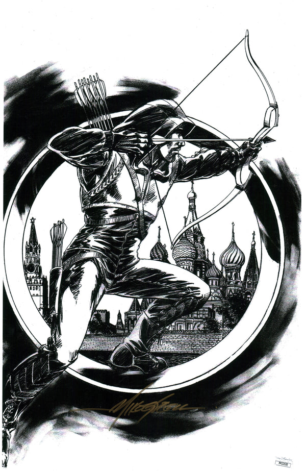 Mike Grell Green Arrow Art Print 11x17 Photo Poster Signed JSA Certified Autograph