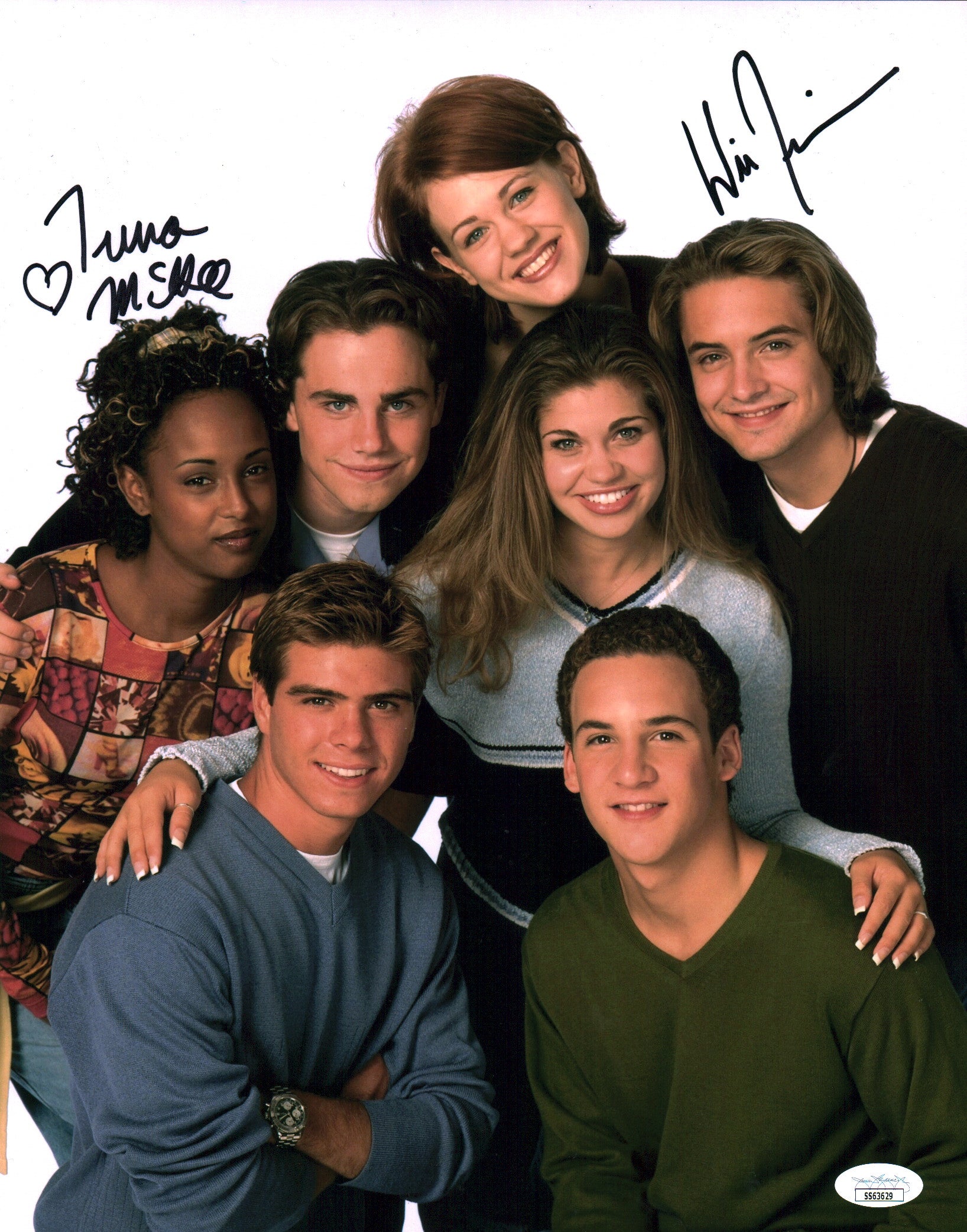 Boy Meets World 11x14 Cast x2 Signed Photo Poster Friedle McGee JSA Certified Autograph