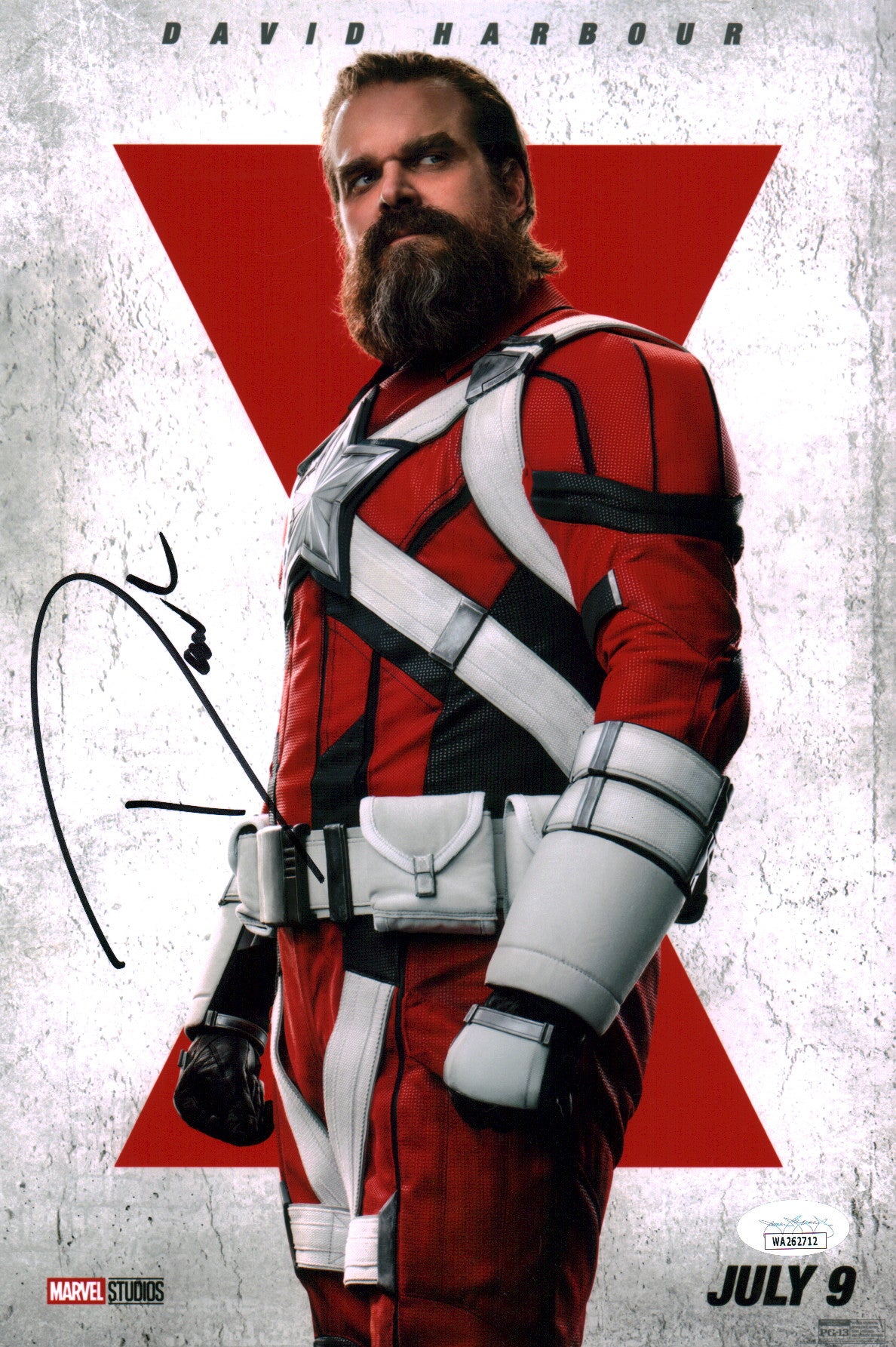David Harbour Marvel Black Widow 8x12 Signed Photo Poster JSA COA Certified Autograph