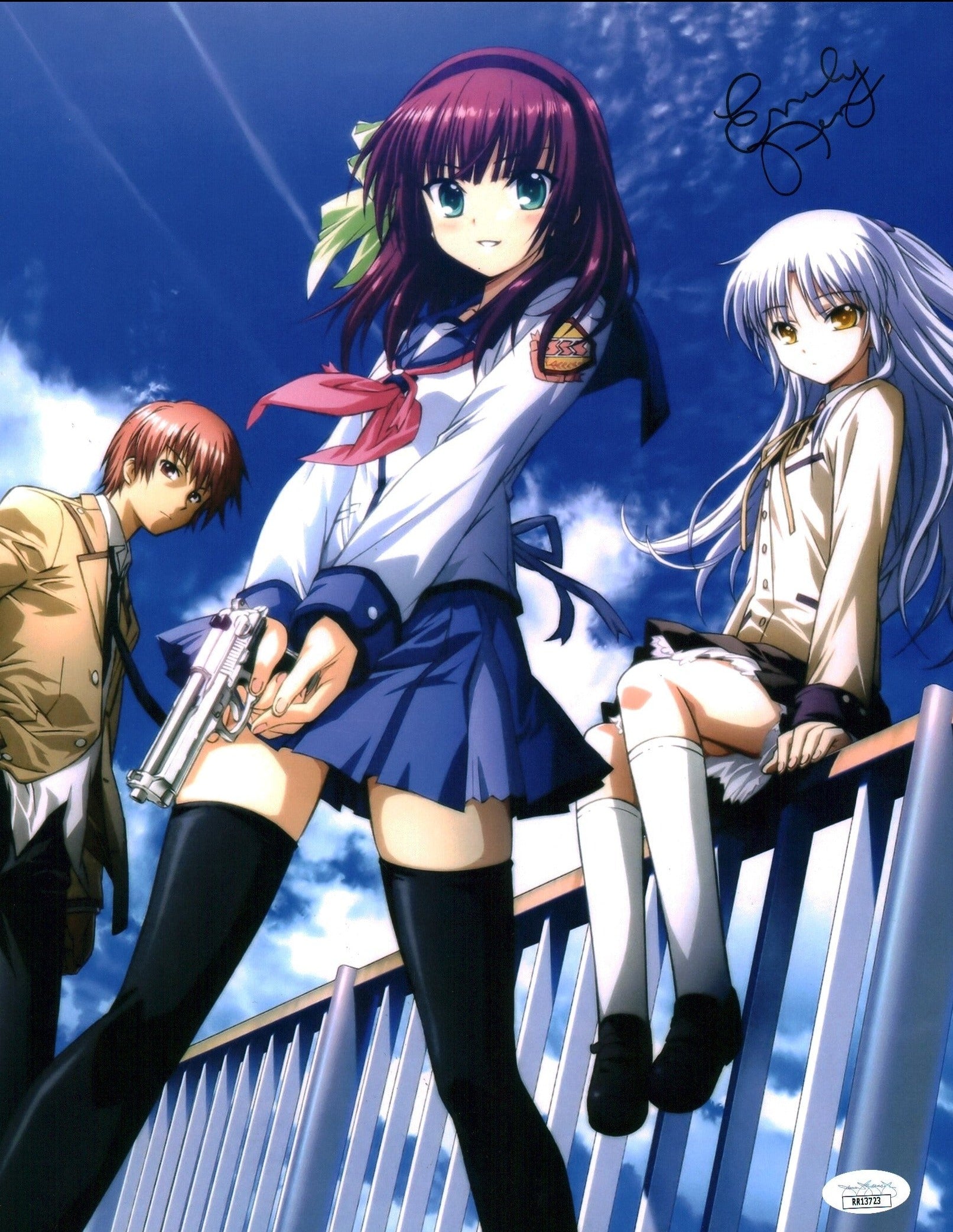 Emily Neves Angel Beats 11x14 Signed Mini Poster JSA Certified Autograph