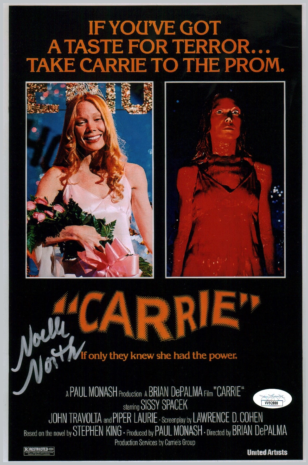 Noelle North Carrie 8x12 Signed Photo JSA COA Certified Autograph