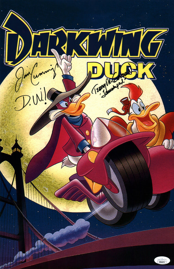 Darkwing Duck 11x17 Photo Poster Signed Autograph Cummings McGovern JSA Certified COA Auto