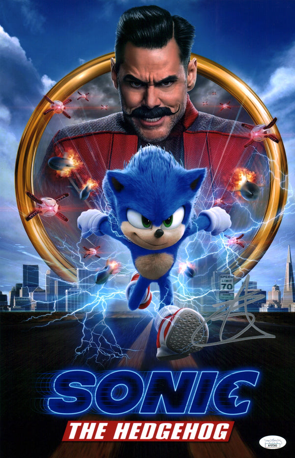Ben Schwartz Sonic the Hedgehog 11x17 Signed Mini Poster JSA Certified Autograph