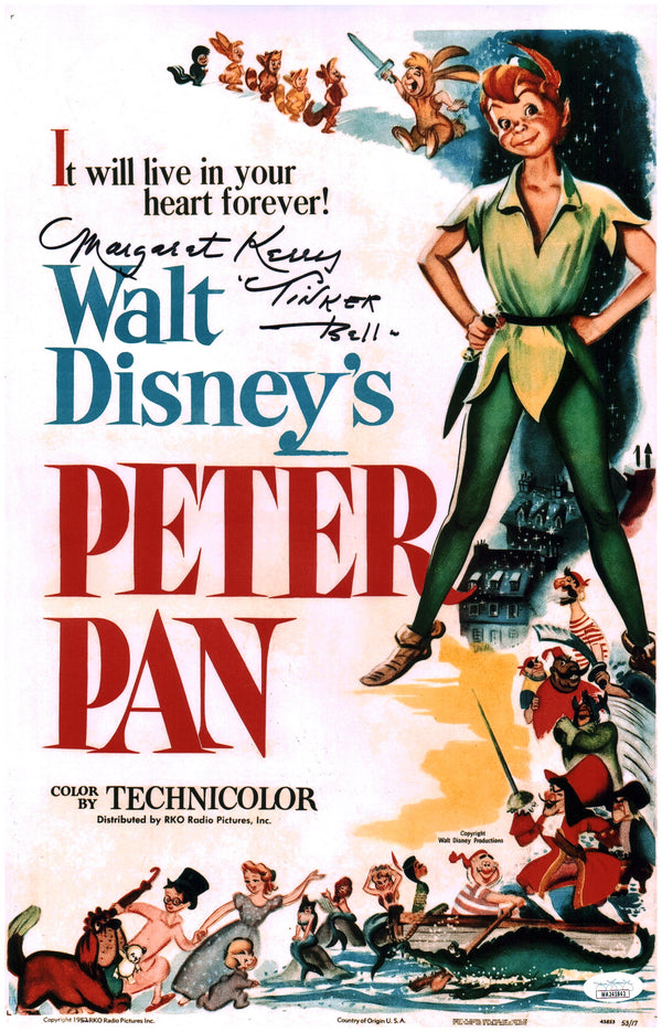 Margaret Kerry Disney Peter Pan 11x17 Signed Photo Poster JSA Certified Autograph