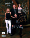 Buffy the Vampire Slayer 8x10 Signed Photo Cast x4 Brendon, Gellar, Hannigan, Head Beckett JSA Certified Autograph