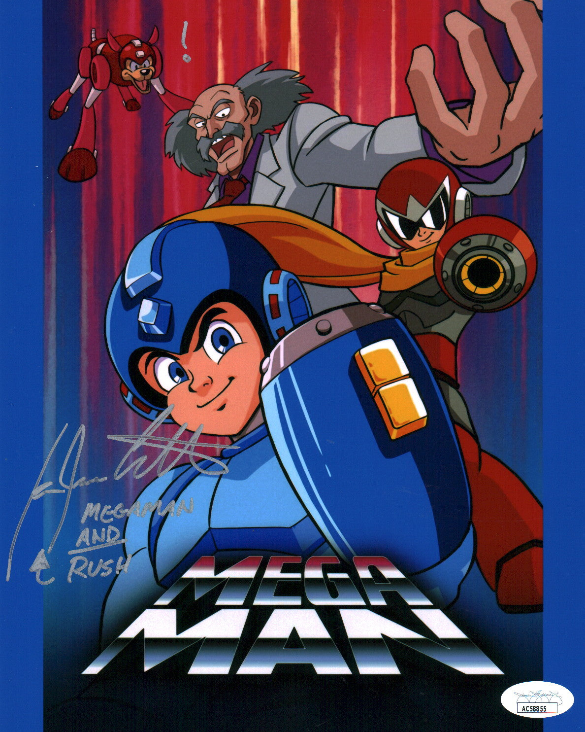 Ian James Corlett Mega Man 8x10 Signed Photo JSA COA Certified Autograph
