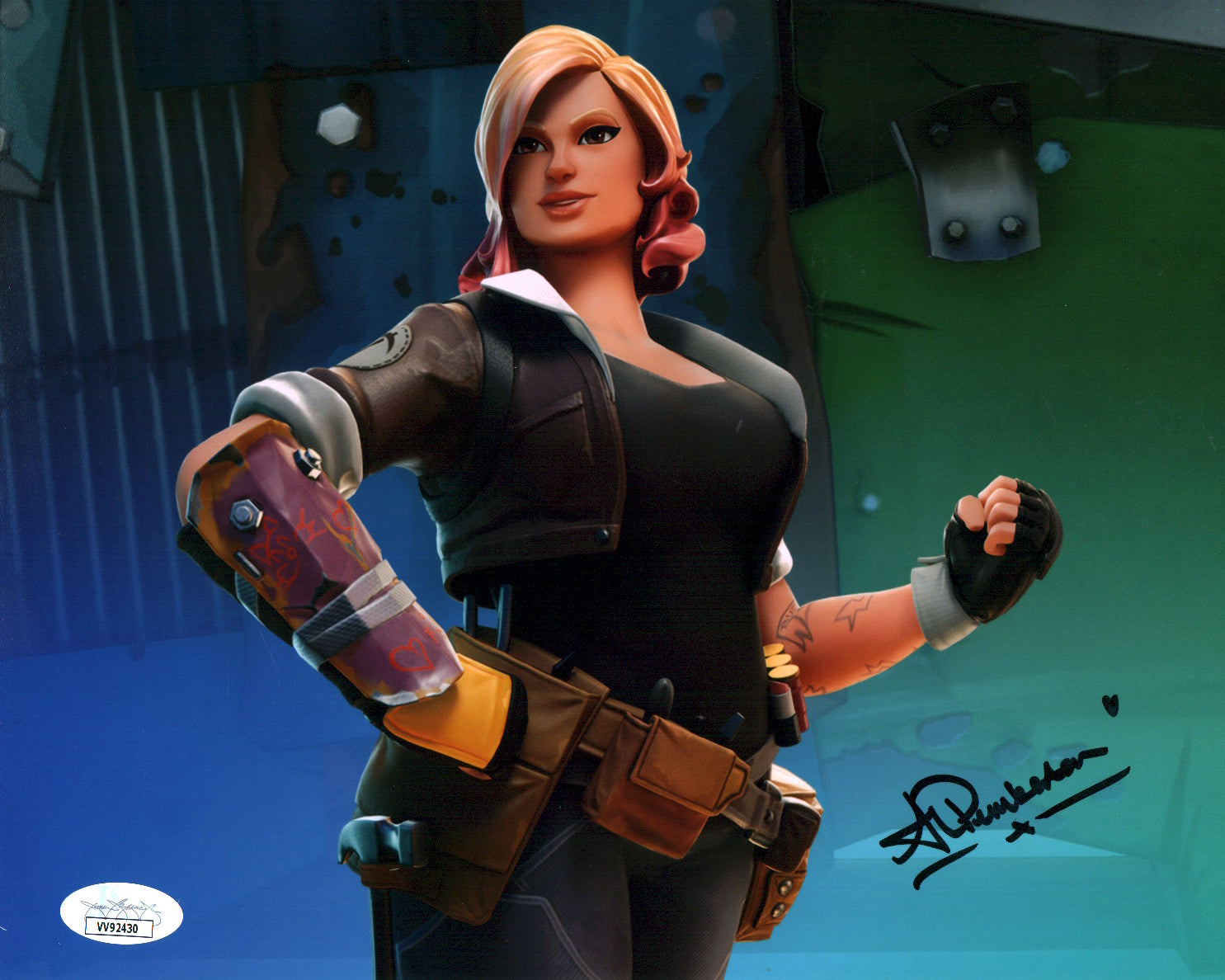 Amy Louise Pemberton Fortnite 8x10 Signed Photo JSA COA Certified Autograph