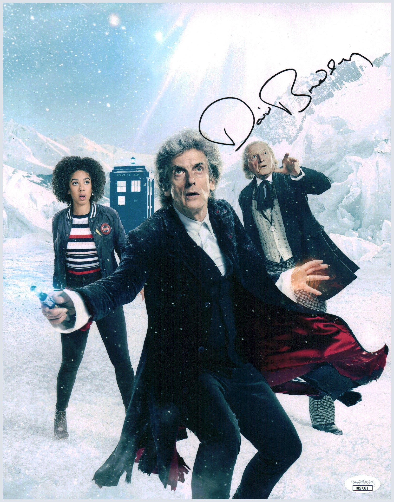 David Bradley Doctor Who 11x14 Mini Poster Signed JSA Certified Autograph