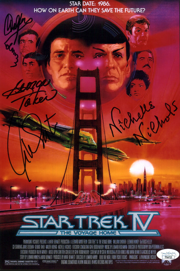 Star Trek 8x12 Photo Signed Autograph Koenig Nichols Shatner Takei JSA Certified COA