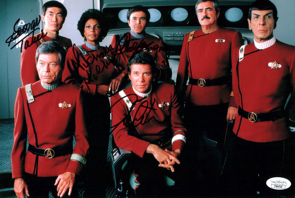 Star Trek 8x12 Photo Signed Autograph Koenig Nichols Shatner Takei JSA Certified COA