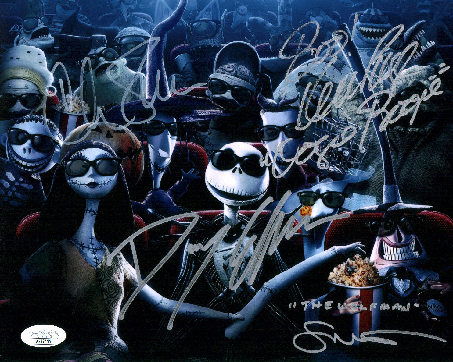 Disney Nightmare Before Christmas 8x10 Photo Signed Elfman Page Sarandon Walters JSA COA Certified Autograph