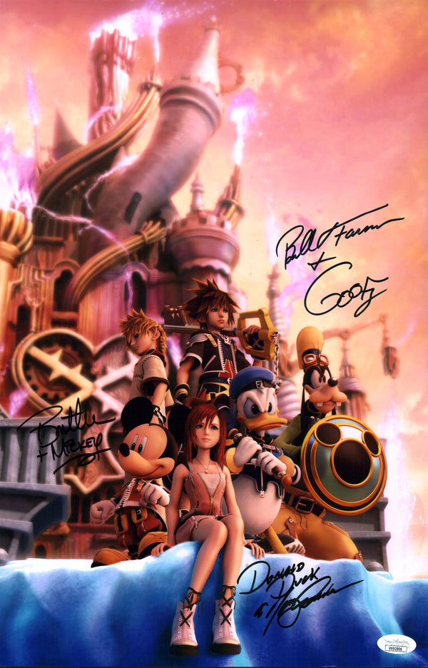 Disney Kingdom Hearts 11x17 Photo Poster Signed Anselmo Farmer Iwan Autograph JSA Certified COA Auto