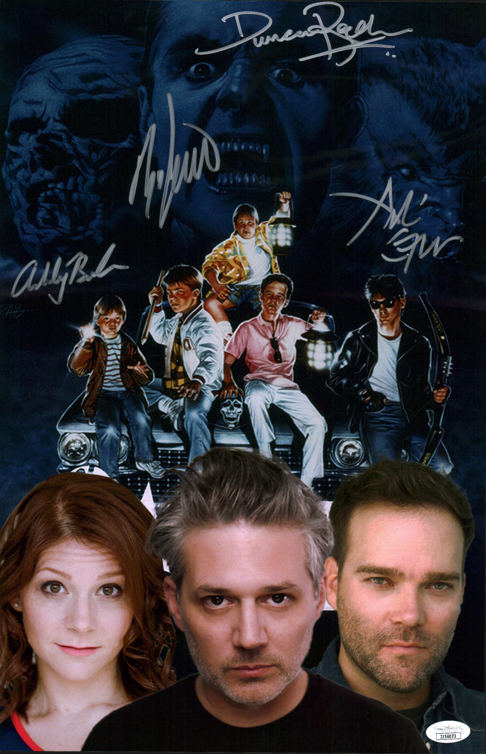 The Monster Squad 11x17 Photo Poster Cast x4 Gower Bank Lambert Regehr Signed JSA Certified Autograph