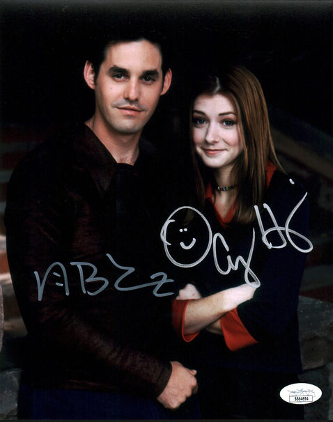 Buffy the Vampire Slayer 8x10 Signed Photo Cast x2 Brendon, Hannigan JSA Certified Autograph