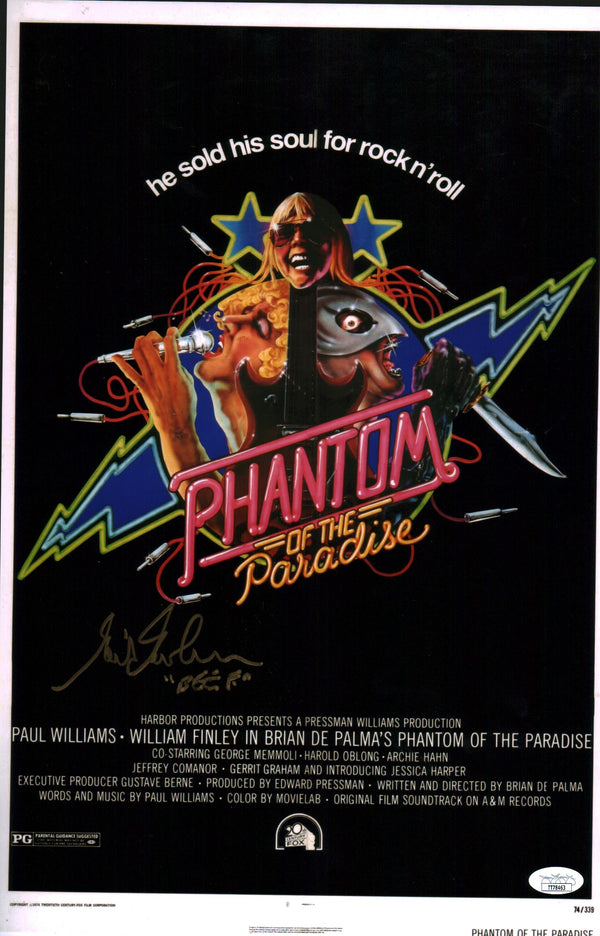 Gerrit Graham Phantom of the Paradise 11x17 Signed Photo Poster JSA COA Certified Autograph