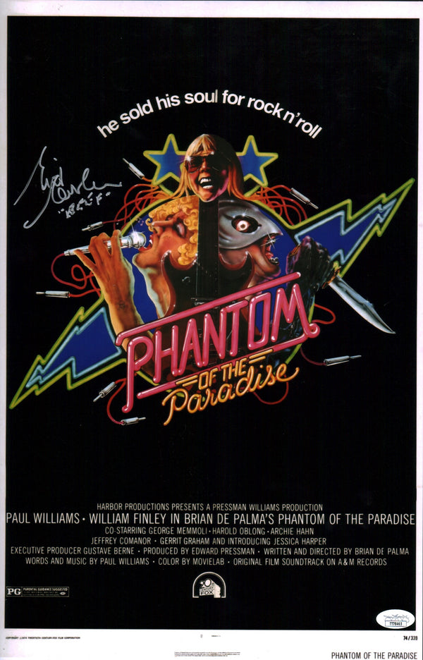 Gerrit Graham Phantom of the Paradise 11x17 Signed Photo Poster JSA COA Certified Autograph