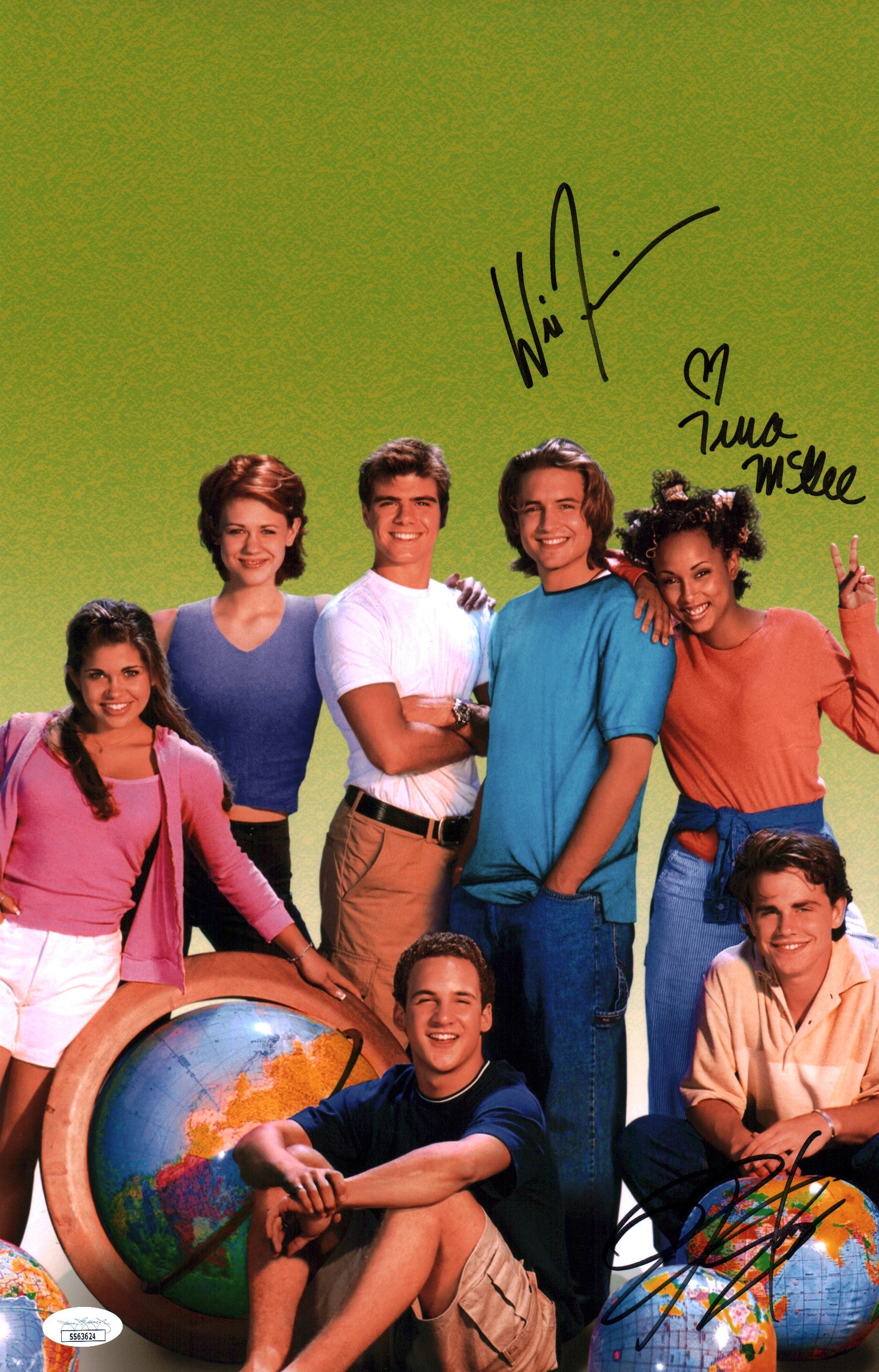 Boy Meets World 11x17 Photo Poster Signed Autograph Friedle Strong McGee JSA Certified COA