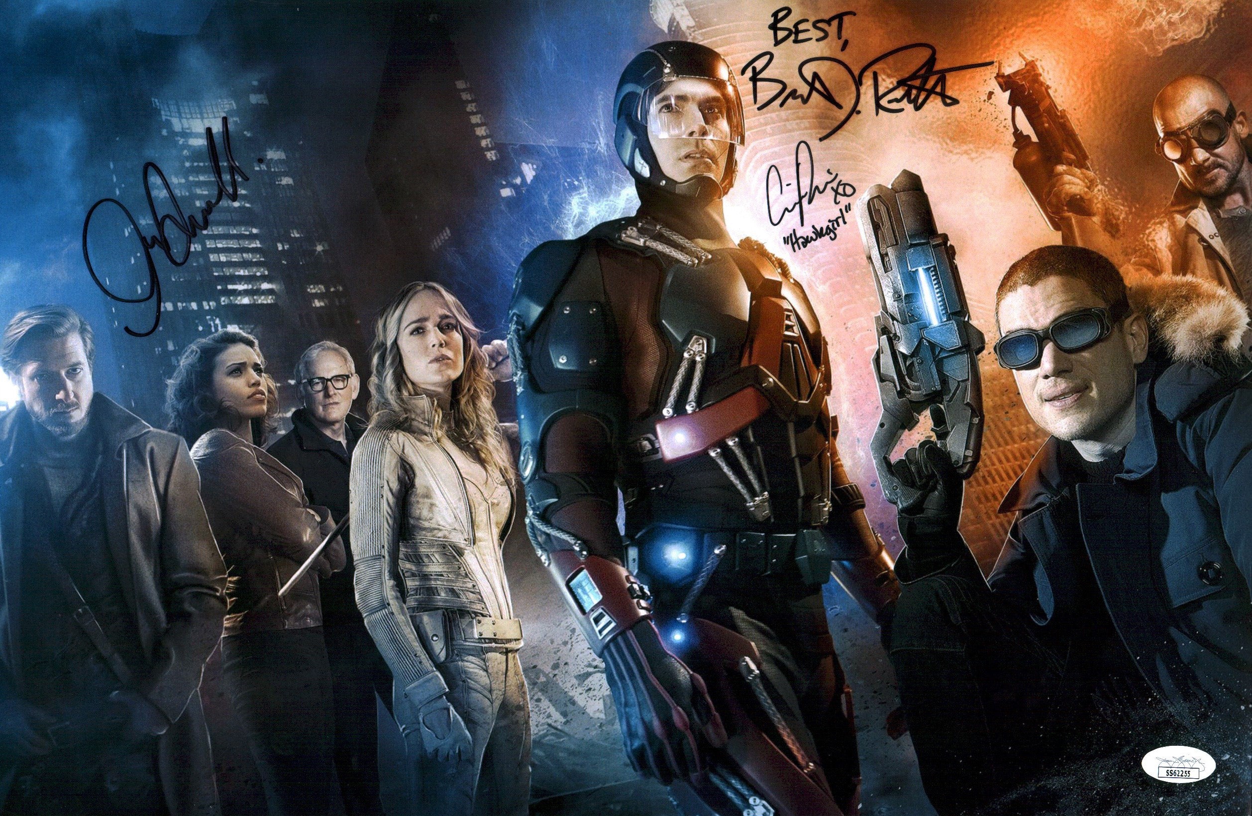 DC Legends of Tomorrow 11x17 Signed Photo Poster Darvill Renee Routh JSA COA Certified Autograph