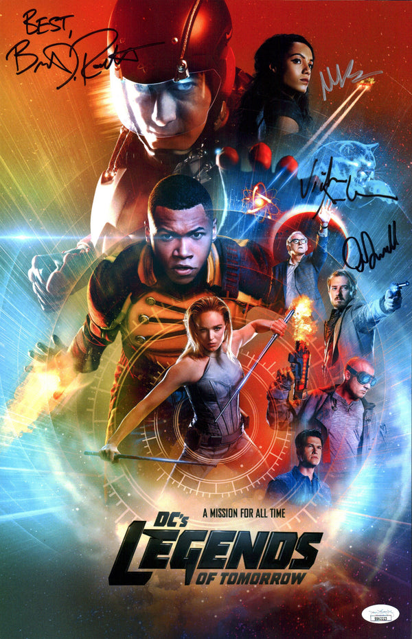 DC Legends of Tomorrow 11x17 Photo Poster Signed Autograph Darvill Garber Richardson-Sellers Routh JSA Certified COA Auto